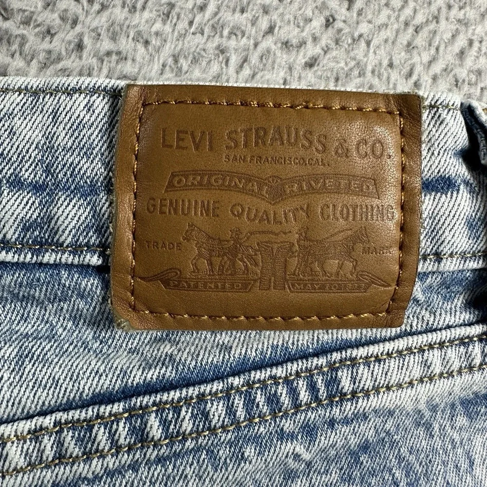 Levi's Jeans Middy Straight 32x30 Acid Wash Stretch Retro‎ Light Wash